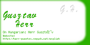 gusztav herr business card